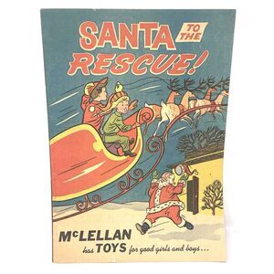 Vintage Santa To The Rescue McClellan Christmas Giveaway Promo Comic Book 1950s